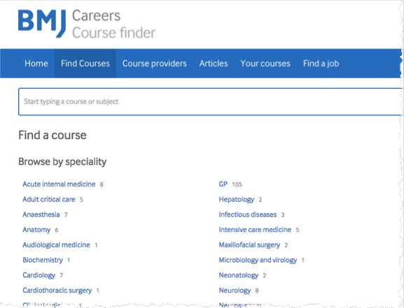 bmjcoursefinder