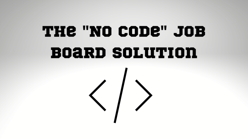no code job board software